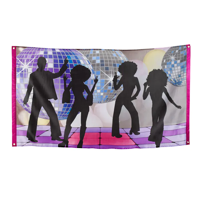 DRAPEAU THÈME DISCO (Taille 90 x 150 cm)