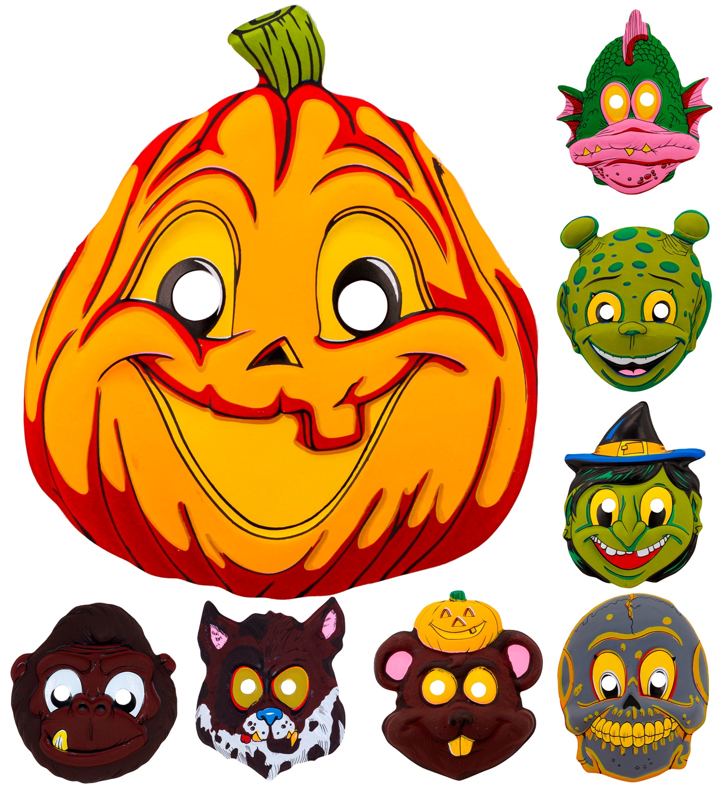 PACK MASQUES HALLOWEEN (Pack 24 pièces assorties) – Image 1