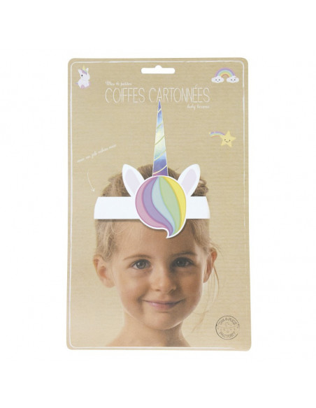 DIADÈME AVEC LICORNE (Pack 8 diadèmes en carton)