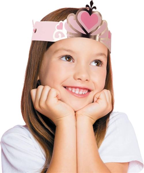 DIADÈME DE PRINCESSE (Pack 8 diadèmes en carton)