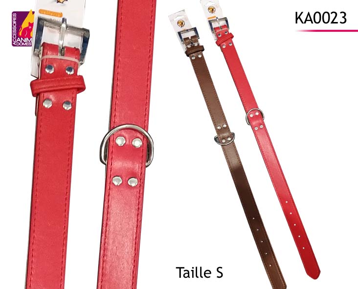COLLIER DE CHIEN TAILLE S (Collier en Simili cuir )