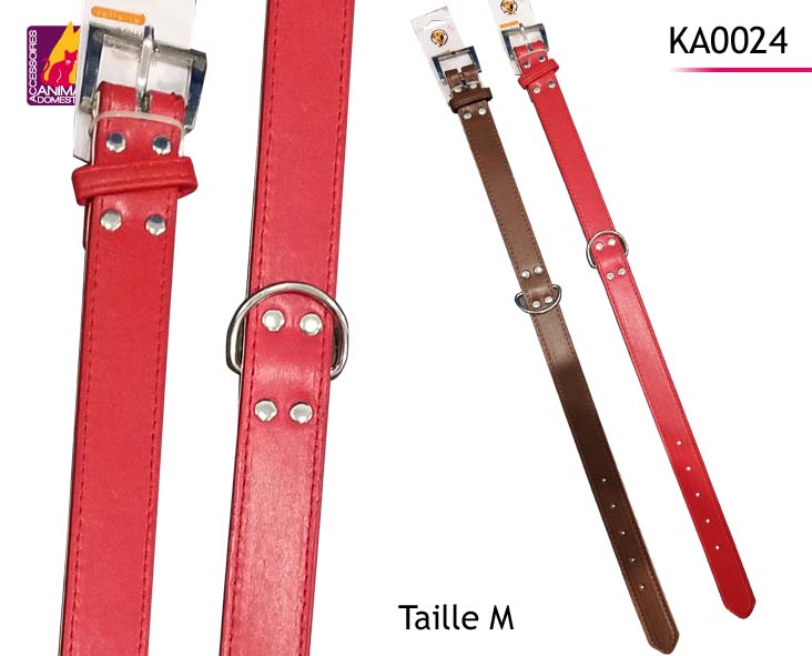 COLLIER DE CHIEN TAILLE M (Collier en Simili cuir )