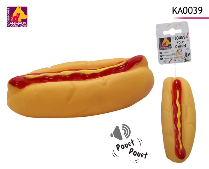 JOUET HOT DOG SONORE (Jouet pour chien)