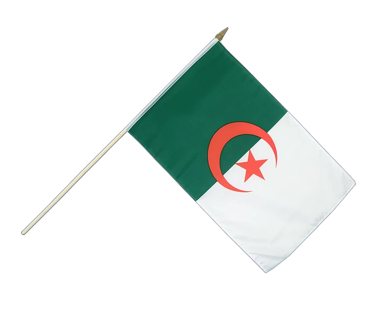 DRAPEAU DE L'ALGÉRIE (Dimension 15 x 23 cm)