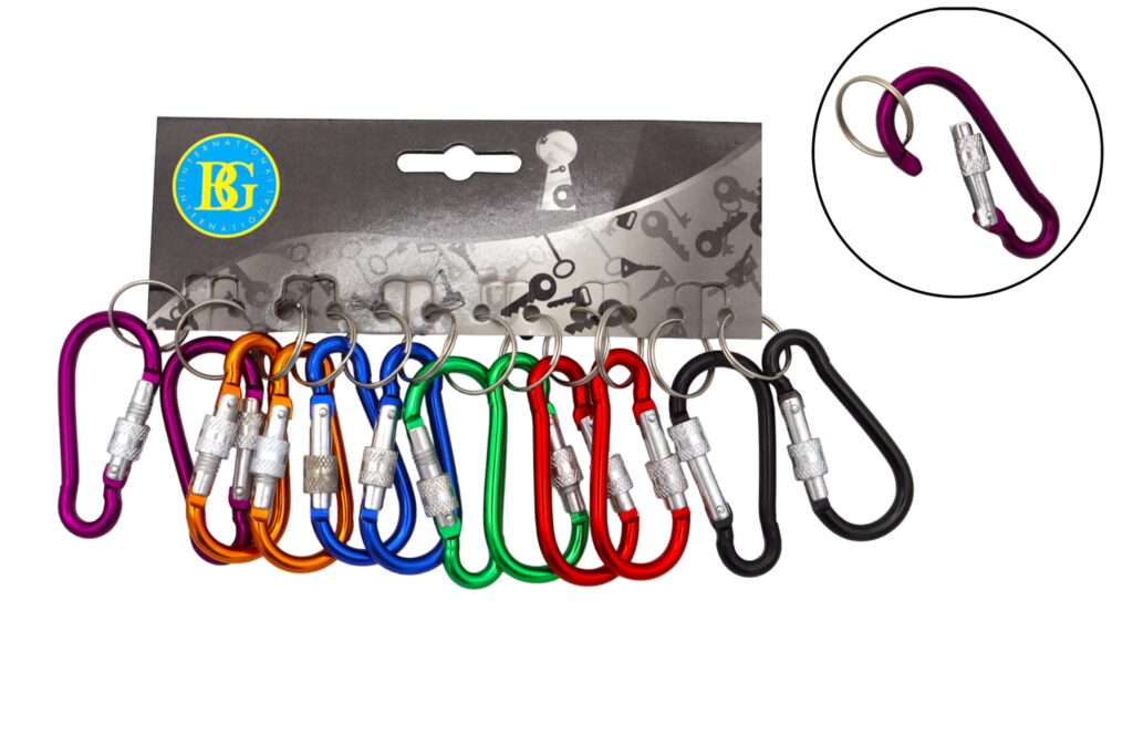 POTRE CLÉ MOUSQUETON (Pack 12 pièces - 6.5 cm)