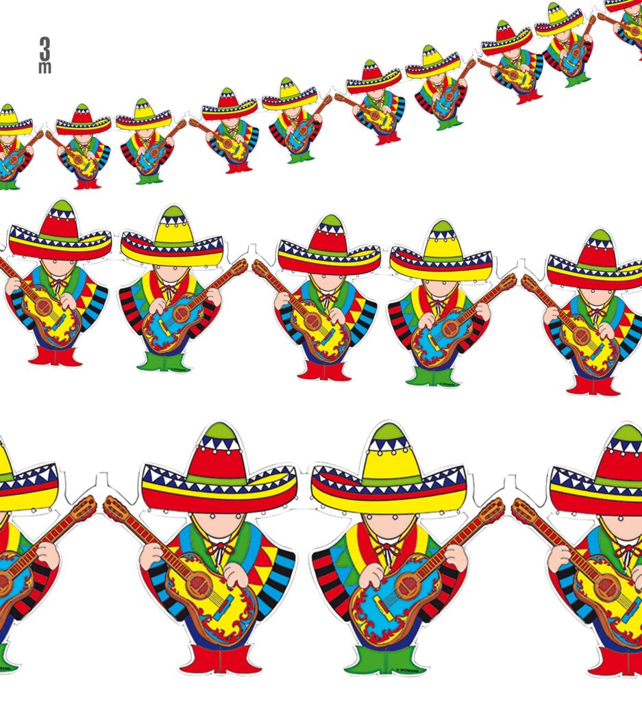 GUIRLANDE MEXICAINS (Guirlande murale 3 mètres)