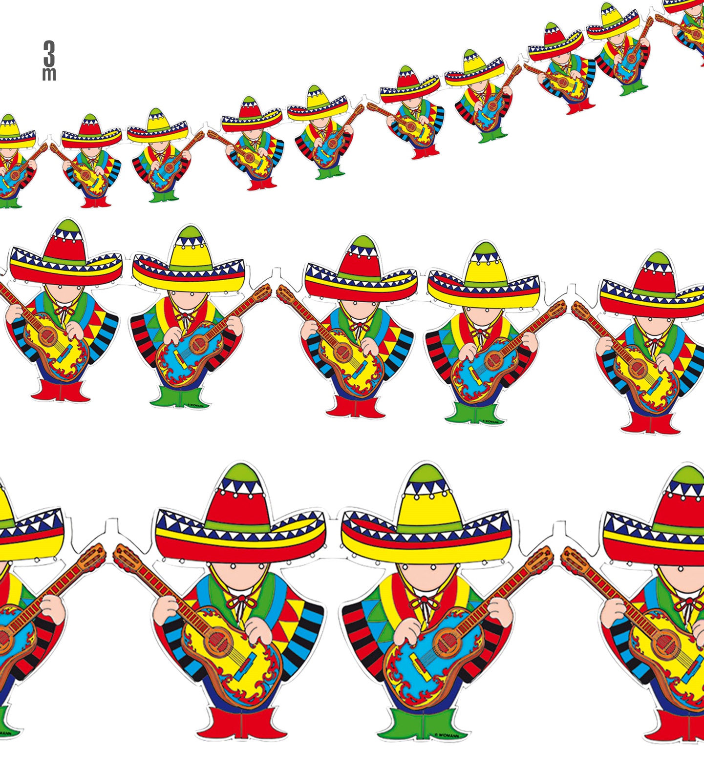 GUIRLANDE MEXICAINS (Guirlande murale 3 mètres) – Image 1