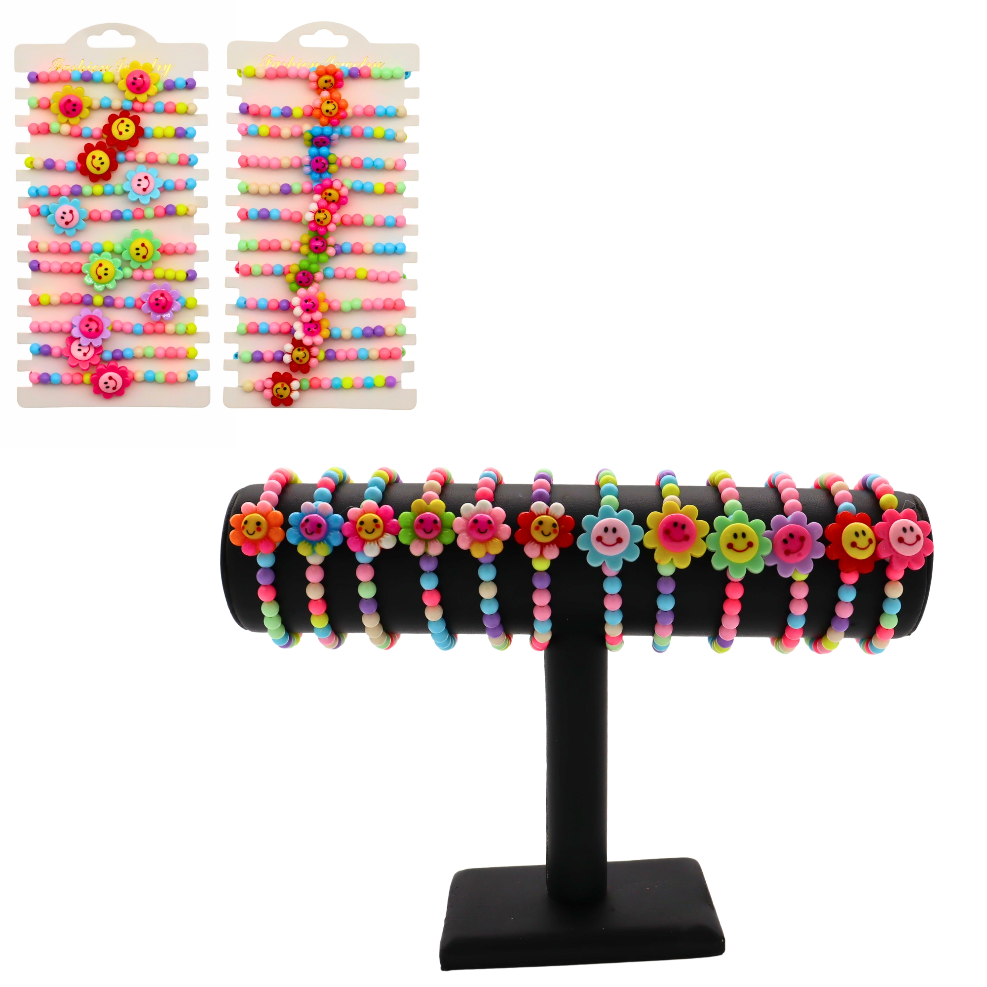 BRACELET PERLES FLEUR (Pack 24 pièces) – Image 1