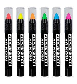 PACK CRAYONS NÉON UV (Coffret 6 coloris) – Image 2
