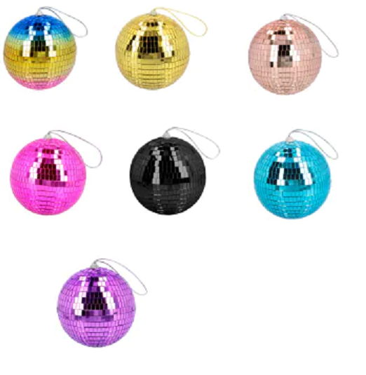 BOULE A FACETTES DISCO (Boule disco 15 cm - 7 coloris)