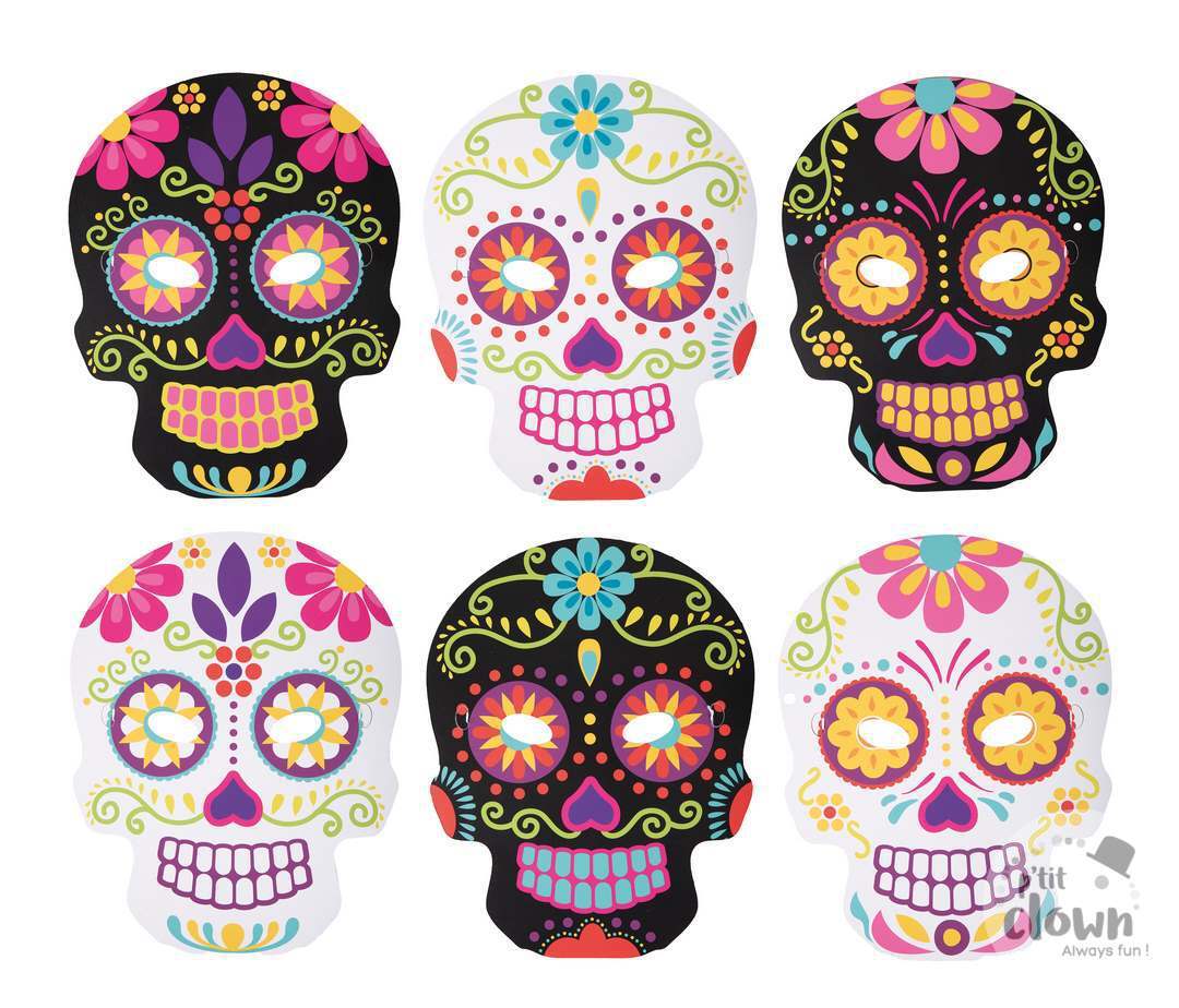 MASQUES JOUR DES MORTS (Pack 72 masques - 12 x 6) – Image 1