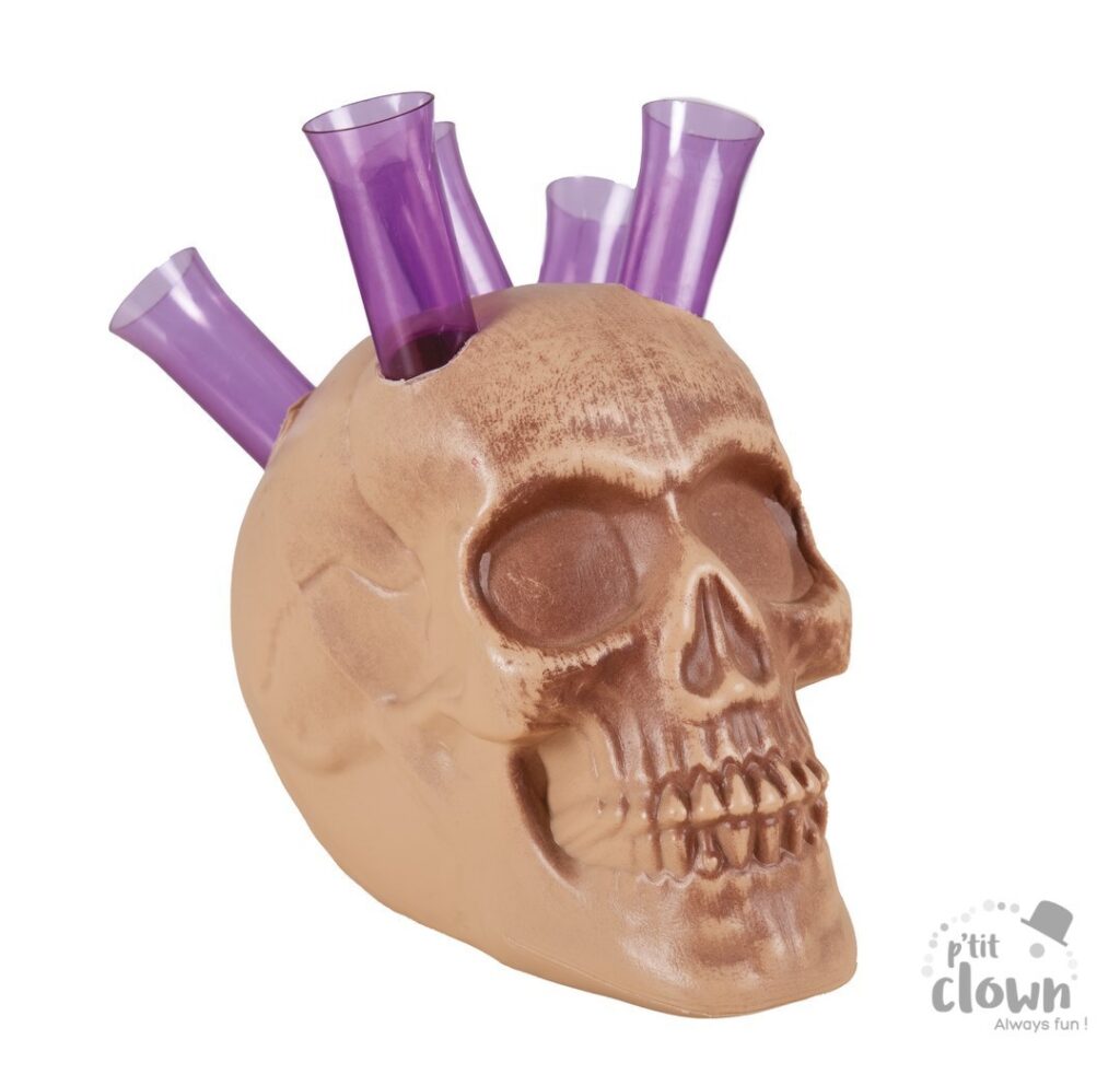 CRÂNE AVEC 5 SHOOTERS (Décoration halloween)