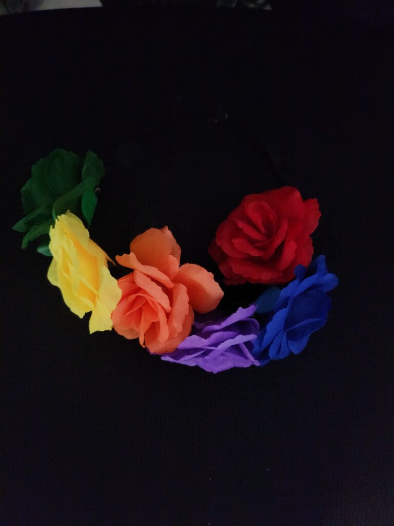 COURONNE DE FLEURS A LED (Couronne lumineuse)