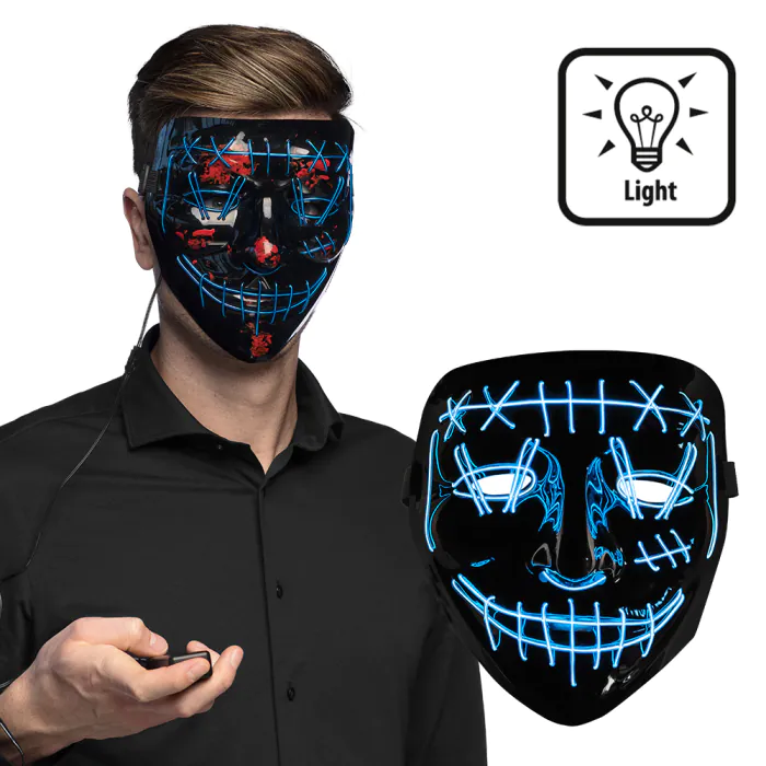 MASQUE KILLER LED BLEUES (Masque lumineux)