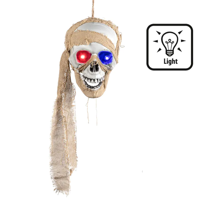 TÊTE DE MORT LUMINEUSE (Automate 53 cm)