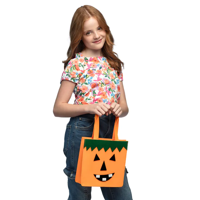 SAC A BONBONS CITROUILLE (Dimension 23 x 23 x 9 cm)