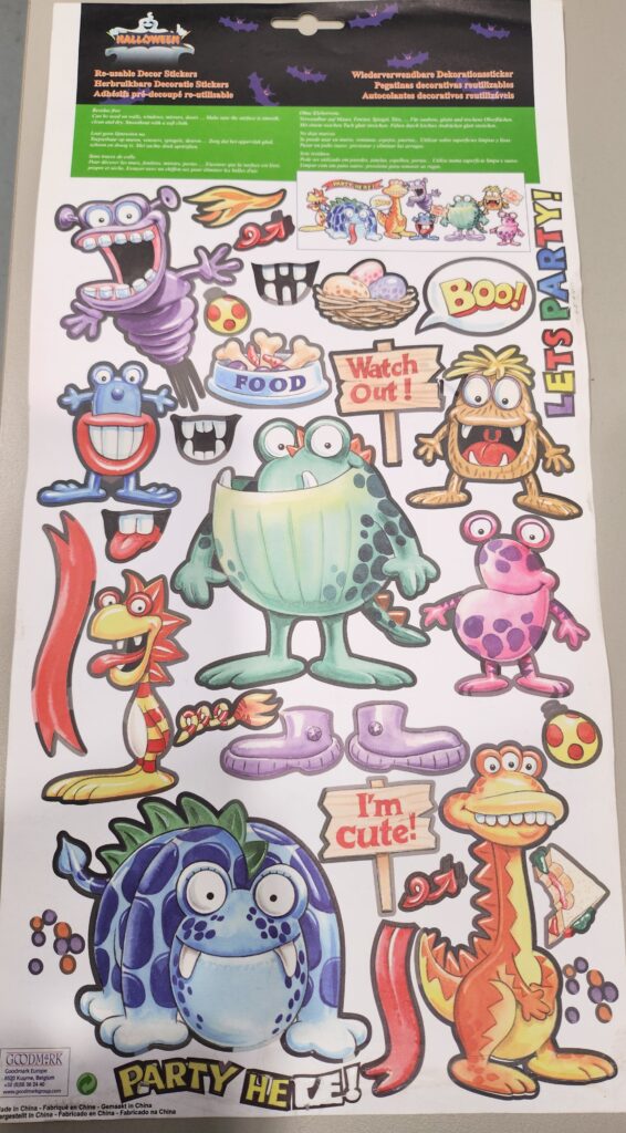 STICKERS HALLOWEEN (Planche stickers aléatoires)
