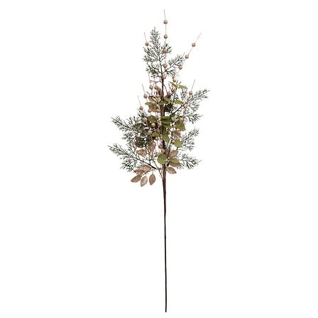 BRANCHAGE DORÉ DE NOEL (Feuillage et boules dorées) Hauteur 75 cm