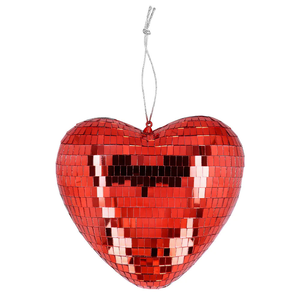 DÉCORATION COEUR DISCO (Dimension 19 cm)