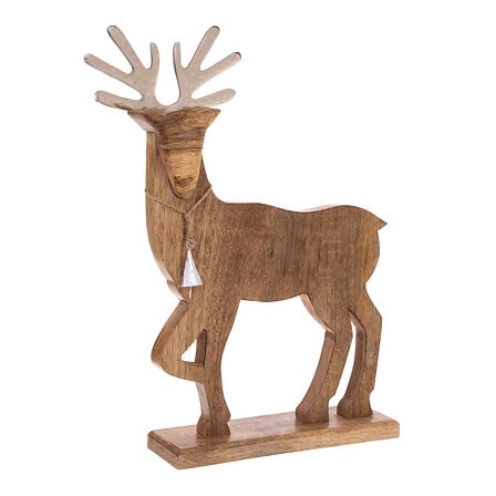 DÉCORATION RENNE EN BOIS (Dimension 44 x 50 cm)