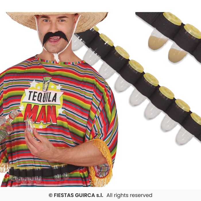 CEINTURE AVEC SHOOTERS (Comprend 8 verres téquila)