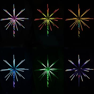 ÉTOILE FEU D'ARTIFICE LED (Sur pied réglable 3 tailles) Led 3 D - Démo vidéo