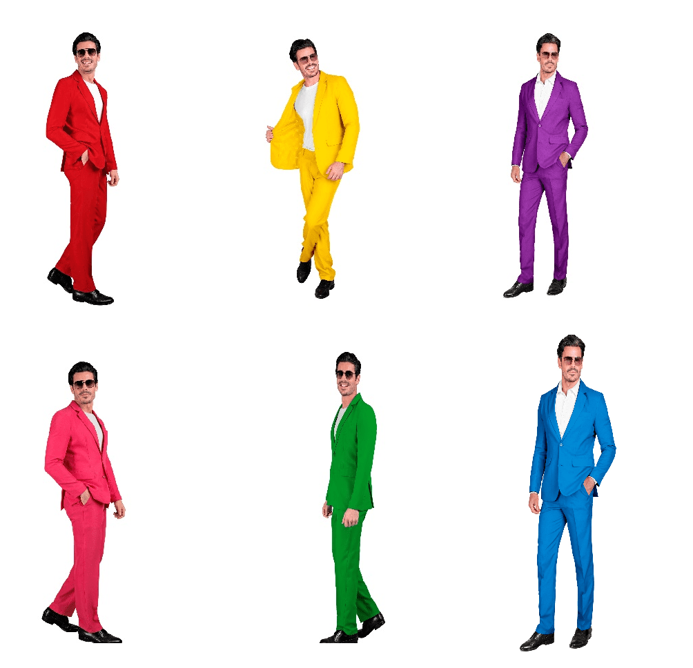 COSTUME COULEURS FUN (Tailles adultes - 6 coloris)