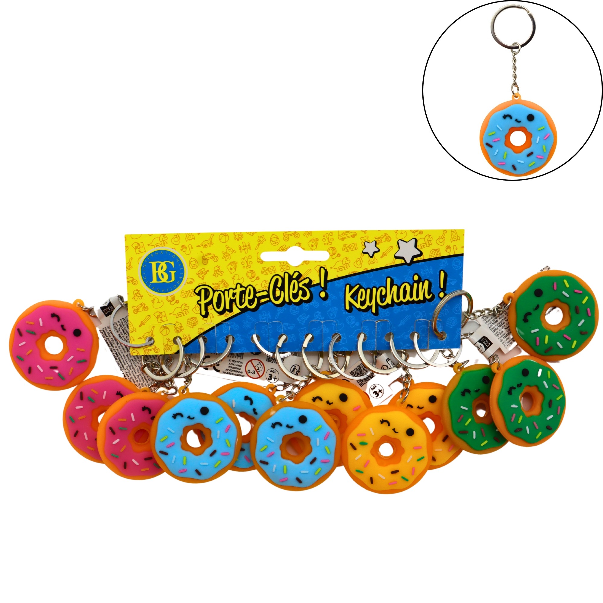PORTE CLÉ DONUTS (Assortiment 12 pièces) – Image 1