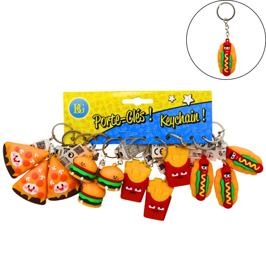 PORTE CLÉ SNACK FUN (Assortiment 12 pièces)