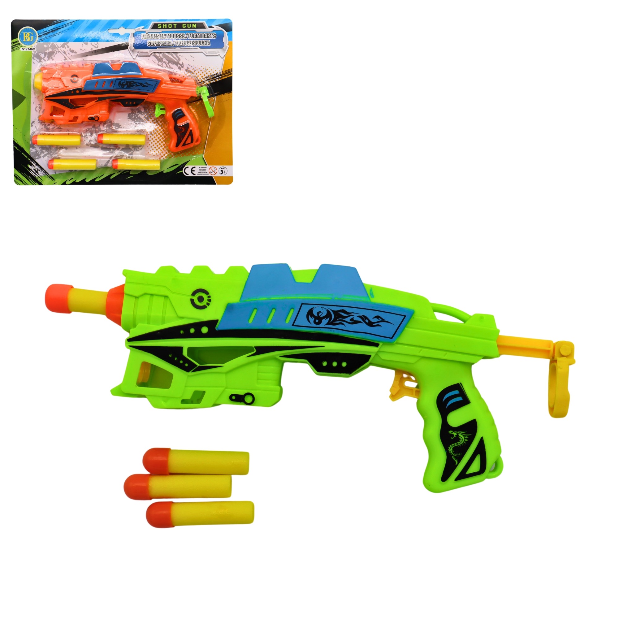 PISTOLET FLÈCHES MOUSSE (Taille 22 cm) – Image 1