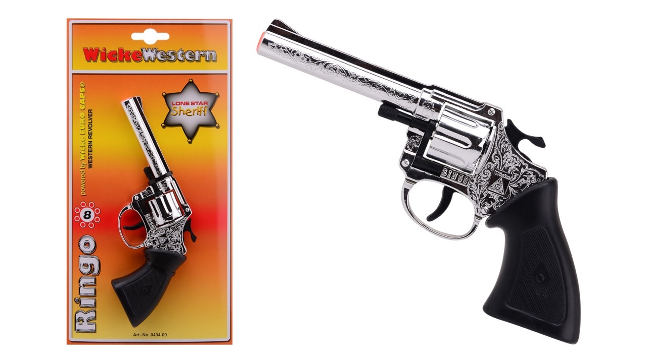 PISTOLET MÉTAL 8 COUPS (Taille 19.8 cm) – Image 1