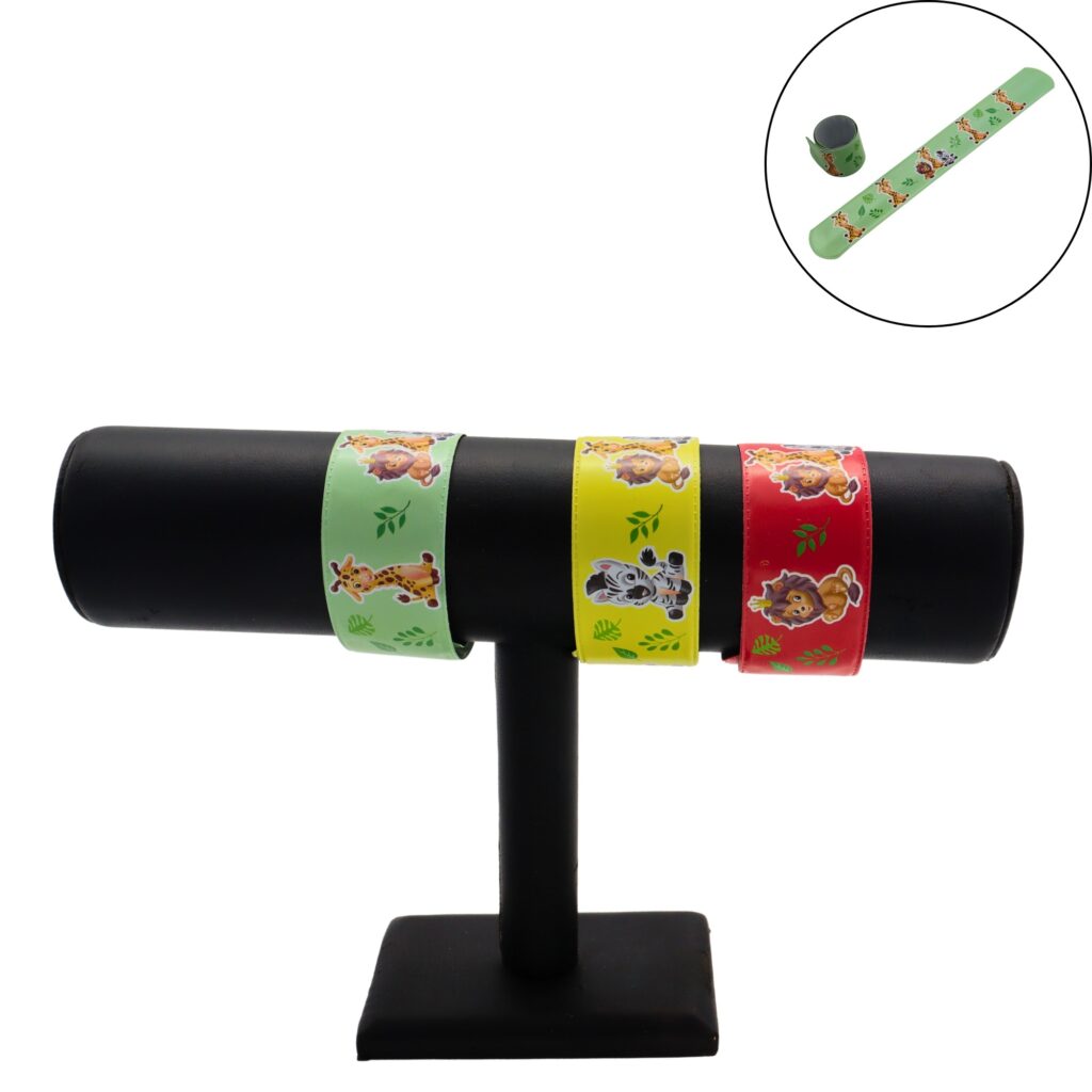 BRACELET SNAP ZOO (Bracelets assortis 22 cm) Présentoir 48 pièces