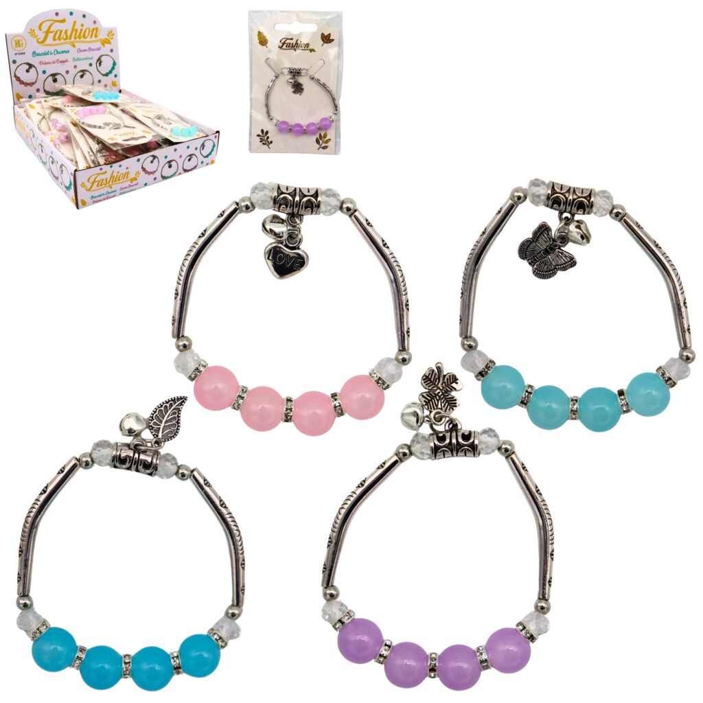 PETIT BRACELET CHARMES (Boite 24 bracelets assortis)