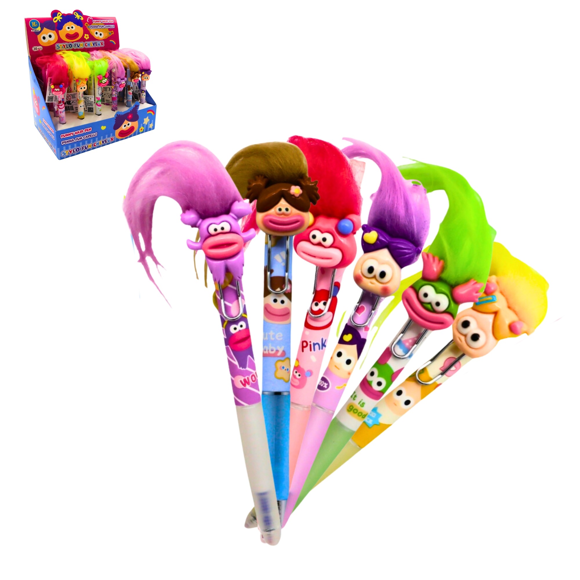 STYLO A BILLE DÉLIRE FUN (Boite 30 stylos 14.5 cm) – Image 1