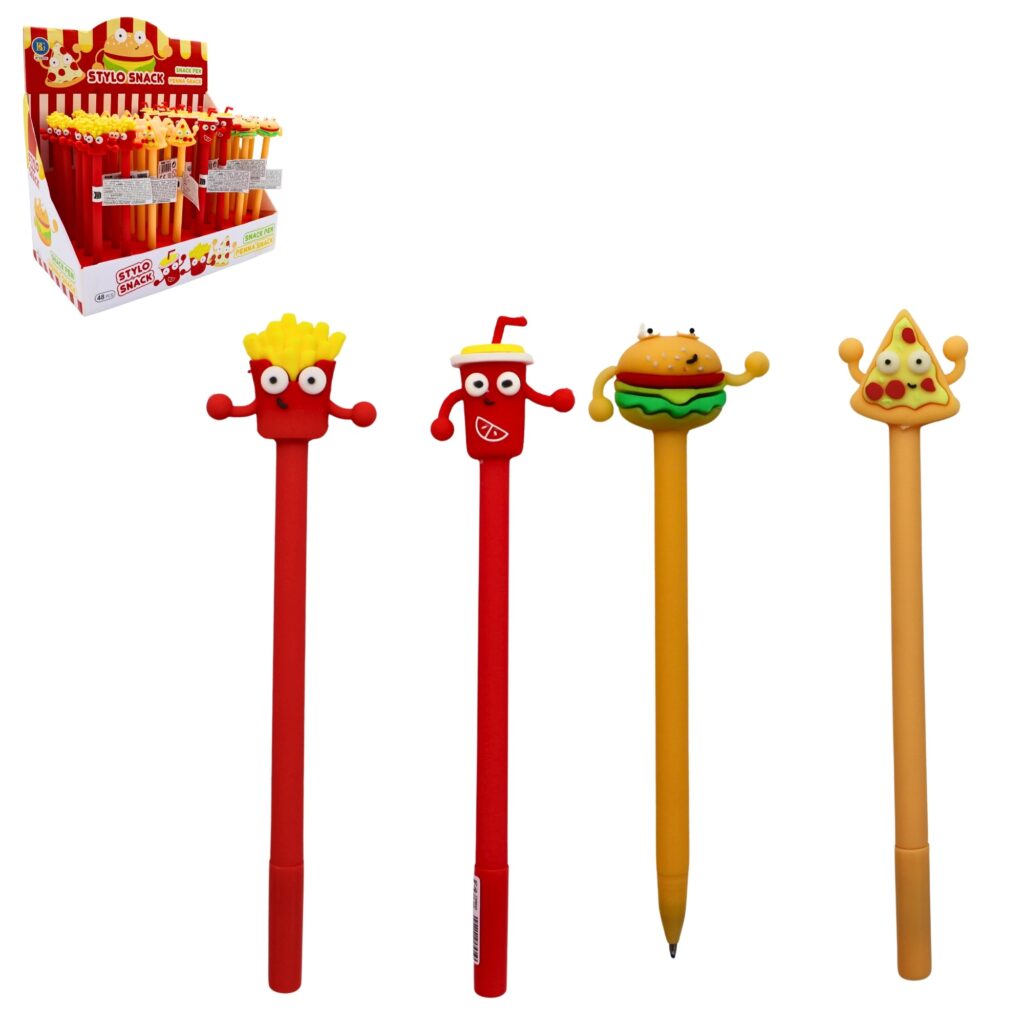 STYLO A BILLE SNACK FOOD (Boite 48 stylos 17.5 cm)