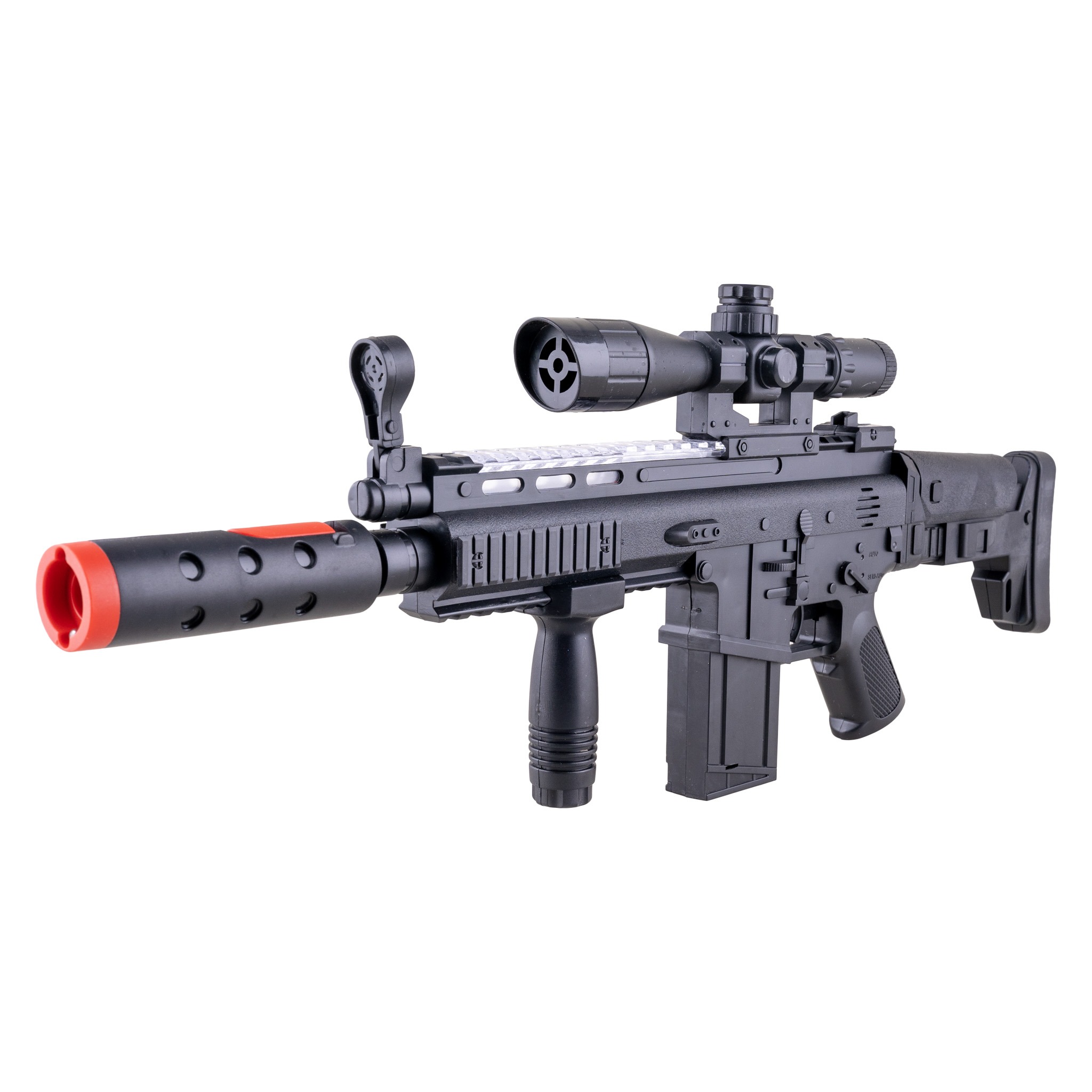 MITRAILLEUSE A FUMÉE (Sonore et lumineuse) Longueur 53 cm - Démo vidéo – Image 1