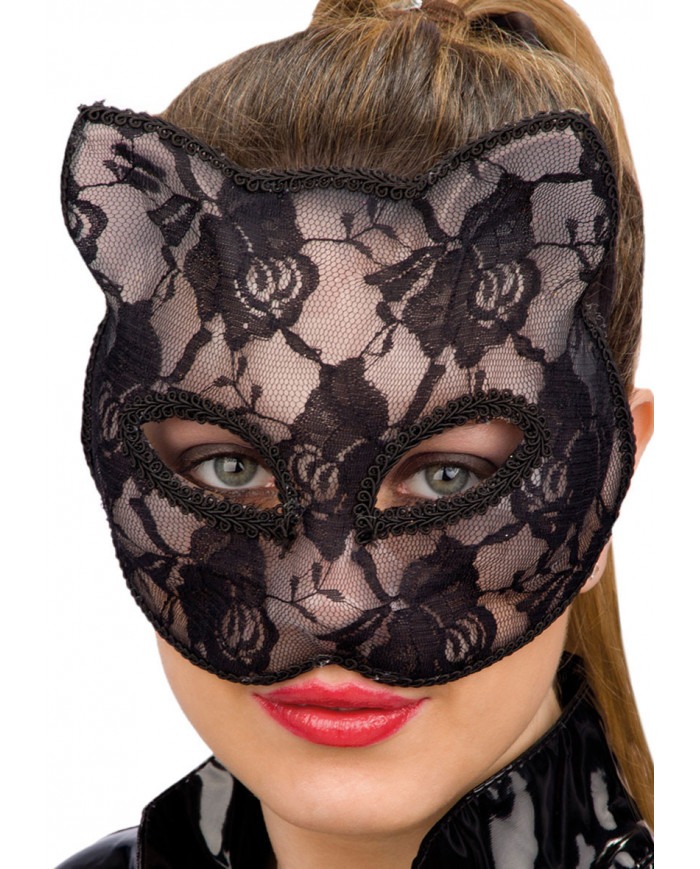 MASQUE CHAT EN DENTELLE (Masque plastique)
