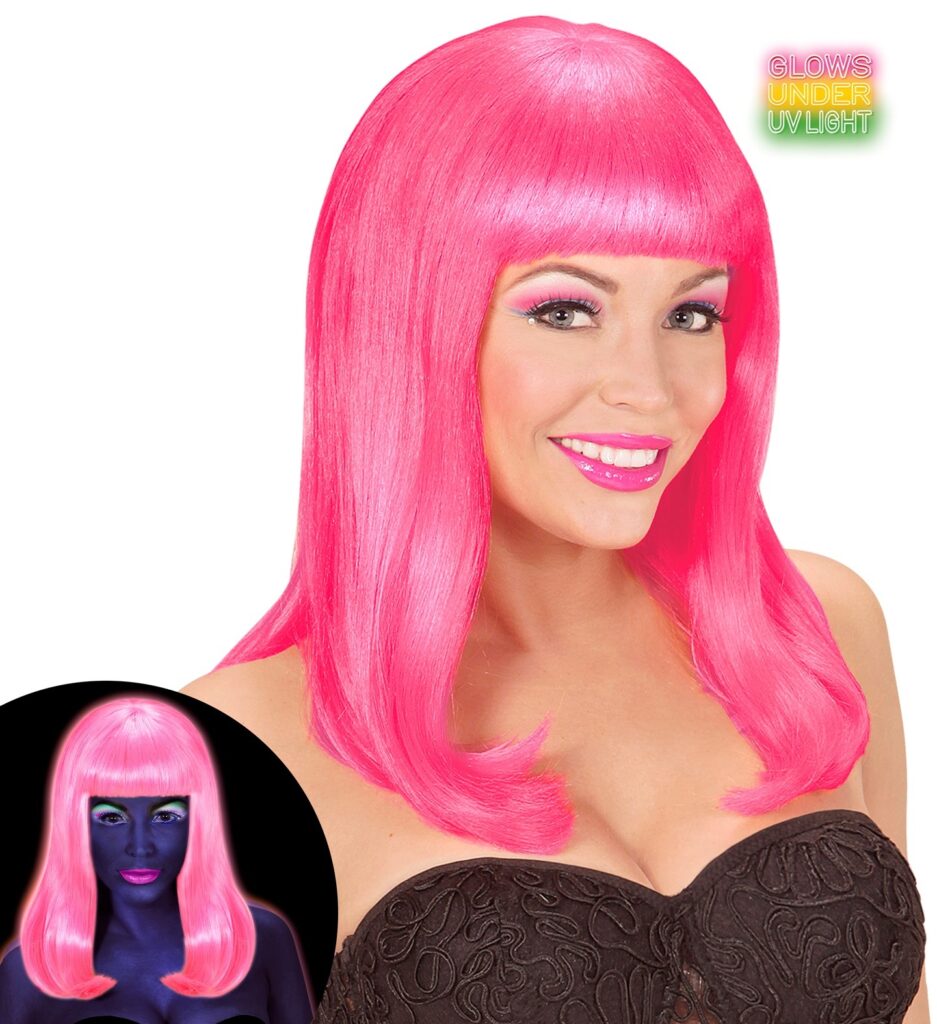 PERRUQUE FASHION longue  (Néon et fluo)