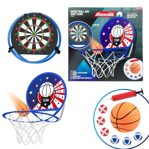 PANIER DE BASKET ET CIBLE VELCRO 2 EN 1 DIMENSION 38.5cm