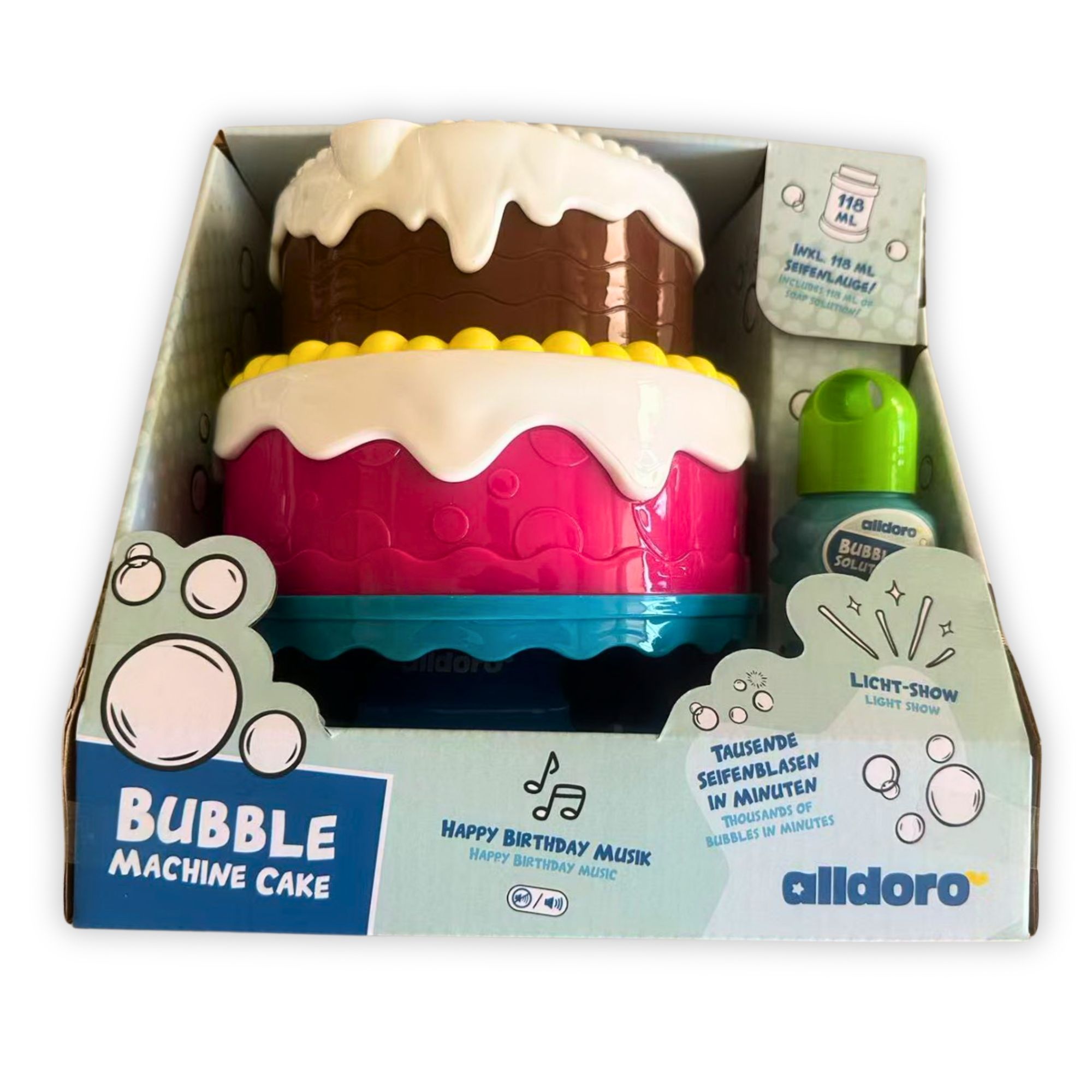 GATEAUX D ANNIVERSAIRE BULLES DE SAVON MUSICAL ET LUMINEUX ( happy birthday) – Image 2