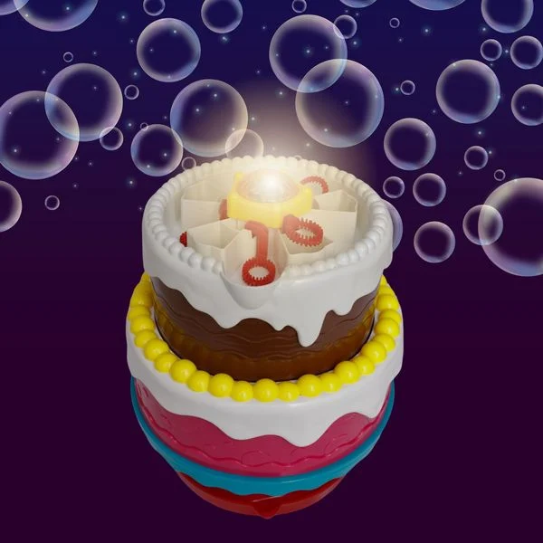 GATEAUX D ANNIVERSAIRE BULLES DE SAVON MUSICAL ET LUMINEUX ( happy birthday)