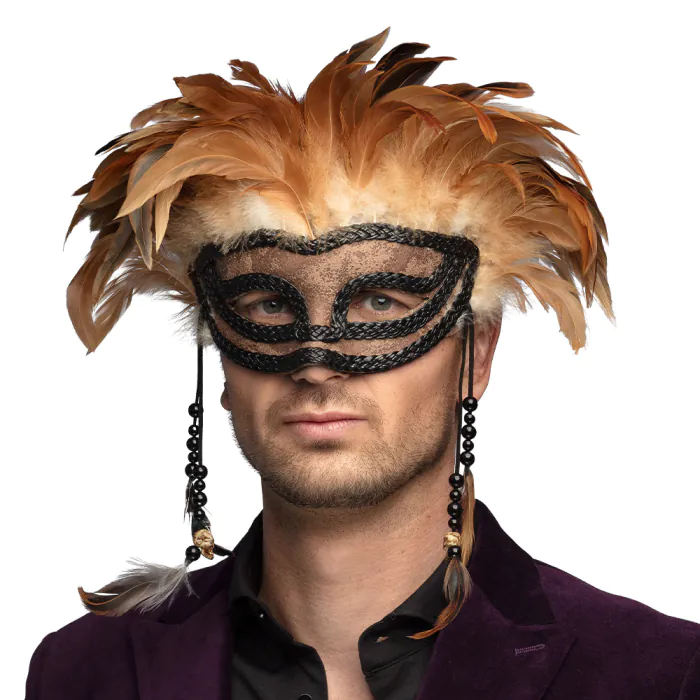 MASQUE VAUDOU PLUME