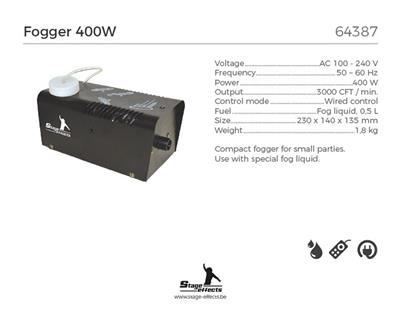 MACHINE A FUMÉE 400 W (Machine à brouillard)