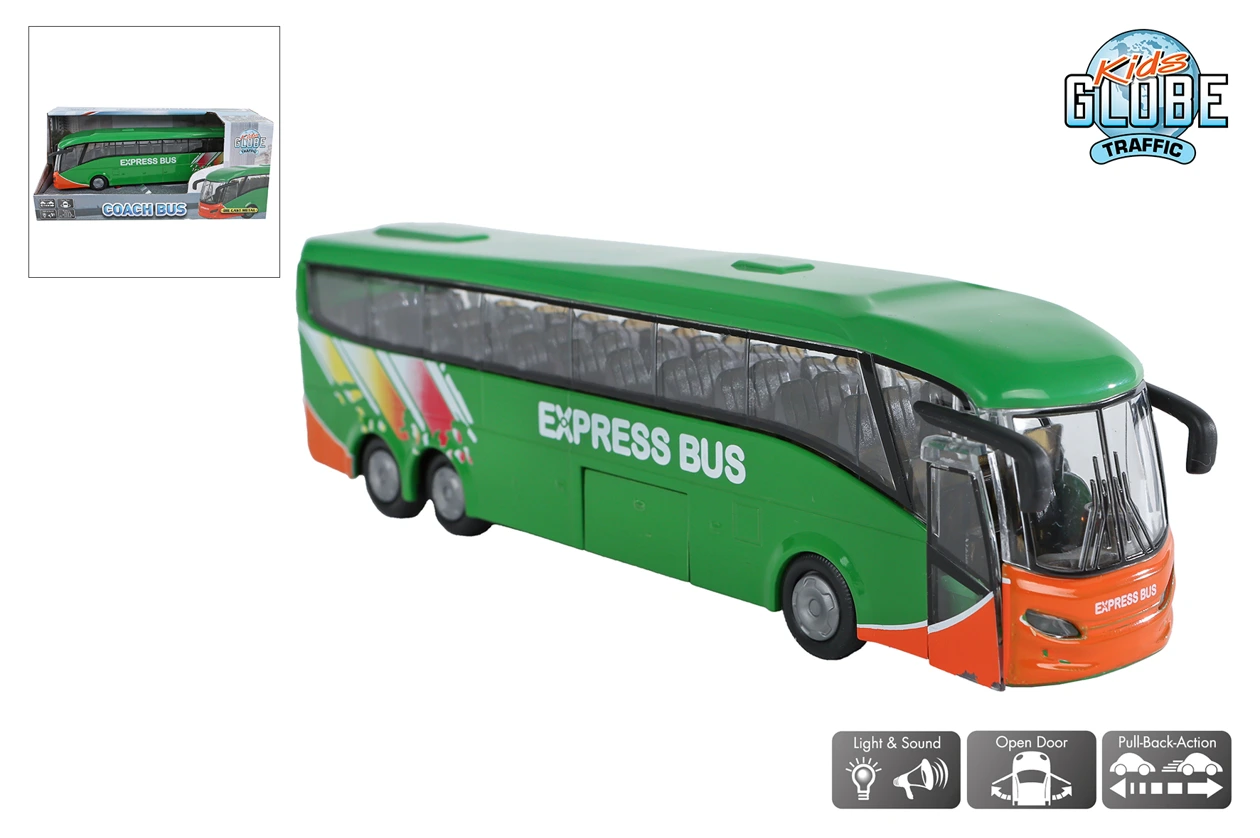 BUS EXPRESS MINIATURE 18.5 cm métal plastique LUMINEUX ET SONORE – Image 1