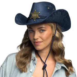CHAPEAU COW BOY (BLEU- Version de luxe) – Image 2