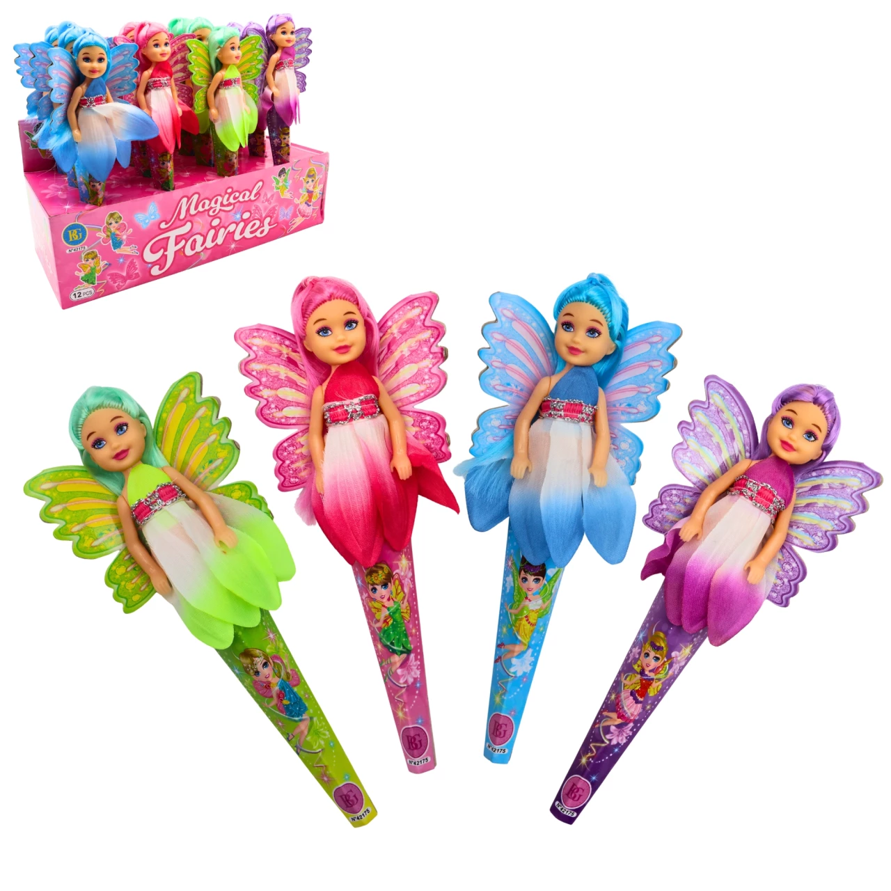 POUPEE FEE 13.5CM 4 COULEURS ASSORTIES – Image 1